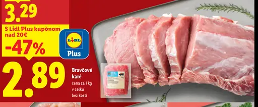 Bravčové karé vcelku, bez kosti