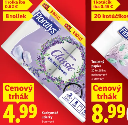 Floraly Classic kuchynské utierky