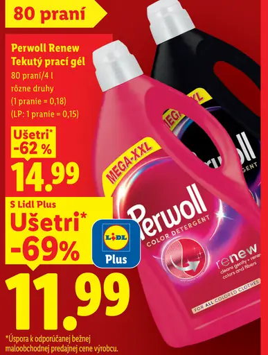 Perwoll Renew tekutý prací gél, rôzne druhy