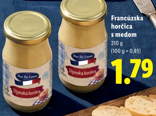 Duc De Coeur francúzska horčica s medom