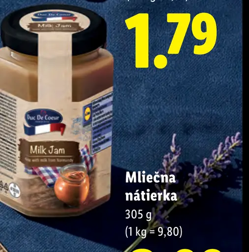 Duc De Coeur mliečna nátierka