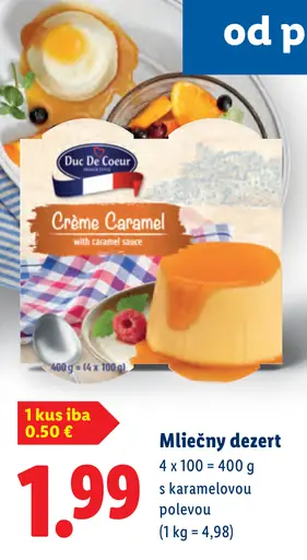Duc De Coeur Crème Caramel Dessert s karamelovou polevou