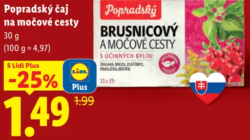 Popradský čaj na močové cesty