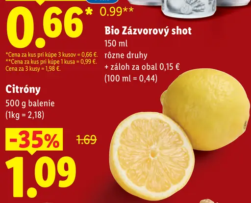 Bio zázvorový shot