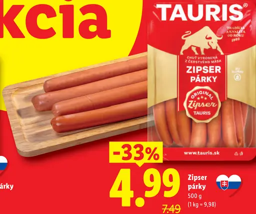 Tauris Zipser jelenia klobása mini