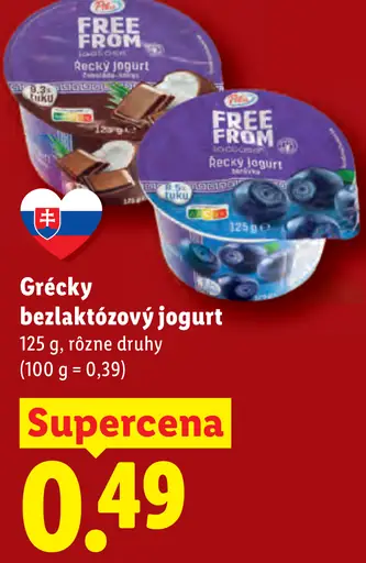 Free From grécky jogurt bezlaktózový