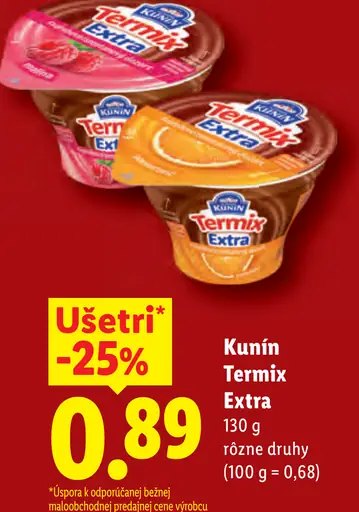 Kunín Termix Extra, rôzne druhy
