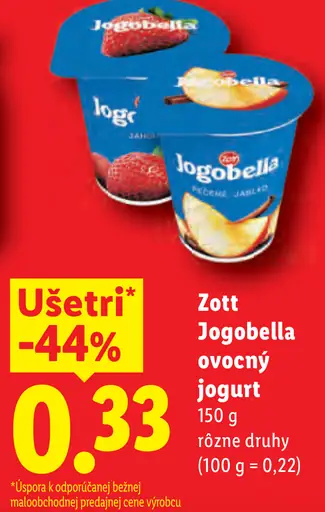 Zott Jogobella ovocný jogurt rôzne druhy