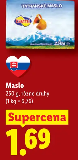 Tami maslo – rôzne druhy