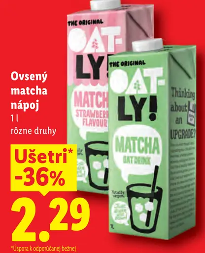 Oatly ovsený nápoj viac druhov