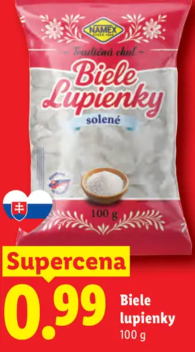 Biele lupienky solené