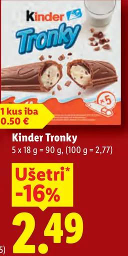 Kinder Tronky oblátkové tyčinky