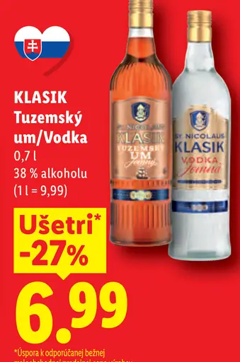 Klasik tuzemský rum, Klasik tuzemská vodka