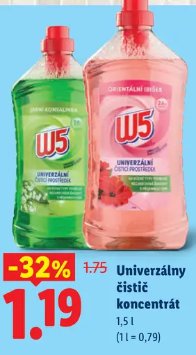 W5 univerzálny čistiaci koncentrát