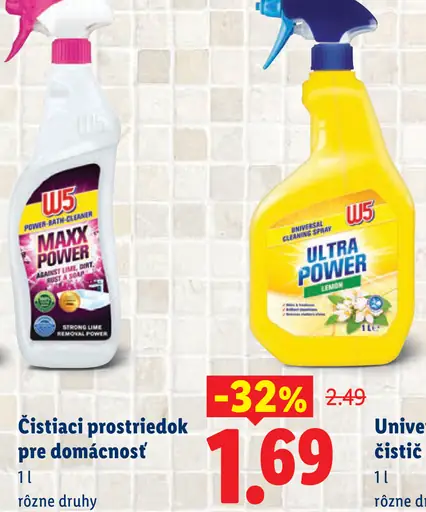 W5 čistič kúpeľne s citrusovou arómou