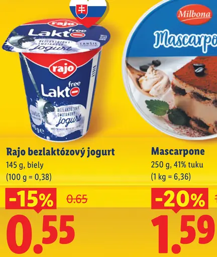 Rajo bezlaktózový jogurt biely