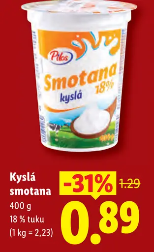 Pilos kyslá smotana 18 % tuku