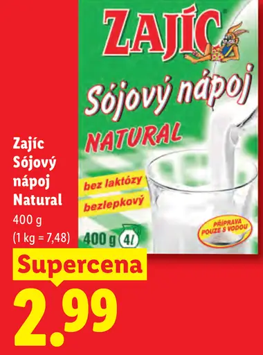 Zajíc Sójový nápoj Natural
