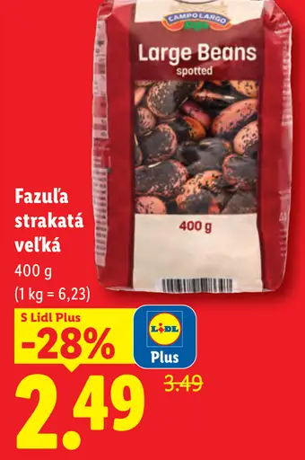 Campolargo Fazuľa strakatá veľká