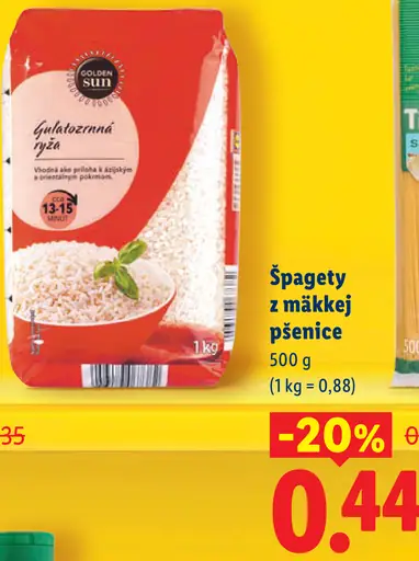 Golden Sun Dlhá zrnna ryža parboiled