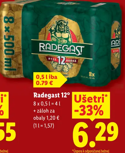 Radegast 12° plechovka