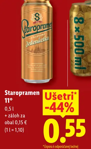 Staropramen 11° plechovka