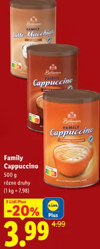 Bellarom Family Cappuccino – Latte Macchiato Classic, Cappuccino Choco, Cappuccino Caramel Flavour