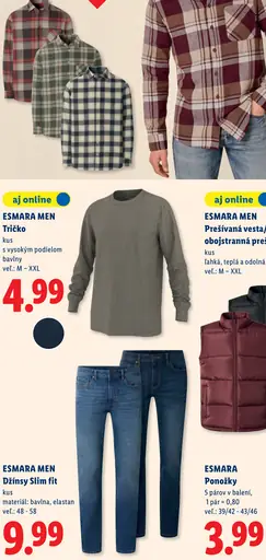 ESMARA MEN tričko s vysokým podielom bavlny