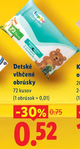 Lupilu Detské vlhčené obrúsky