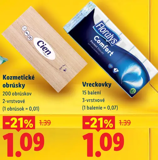 Cien kozmetické obrúsky