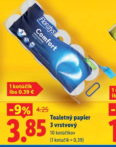 Floralys Comfort toaletný papier 3-vrstvový