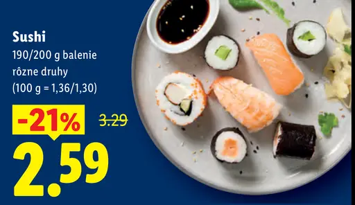 Sushi rôzne druhy