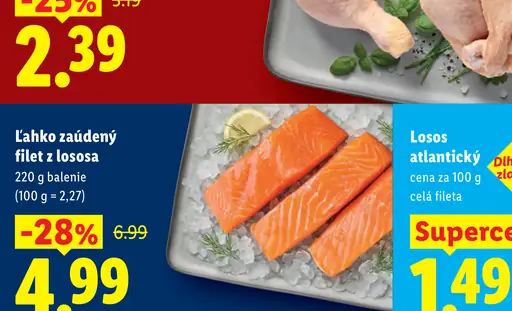 Ľahko zaúdený filet z lososa