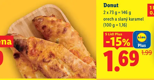 Donut s orechovým a slaným karamelom