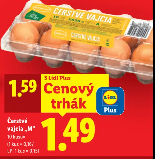 Čerstvé vajcia "M"
