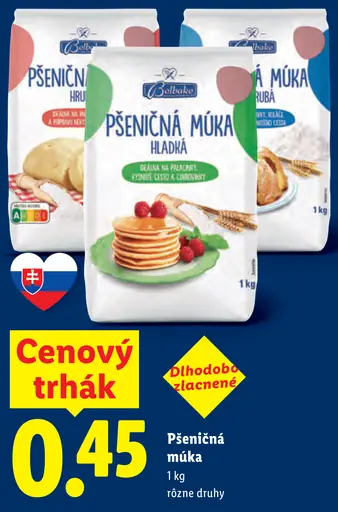 Belbake pšeničná múka rôzne druhy