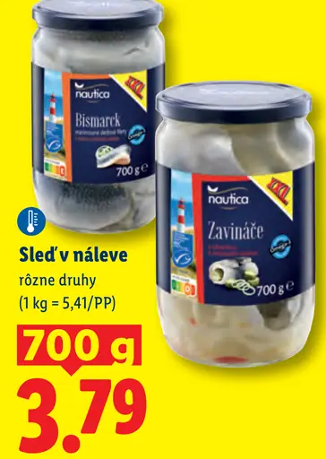 Nautica sleď v náleve – rôzne druhy