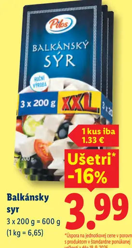 Pilos Balkánsky syr