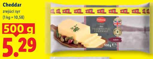 Milbona Cheddar zrejúci syr