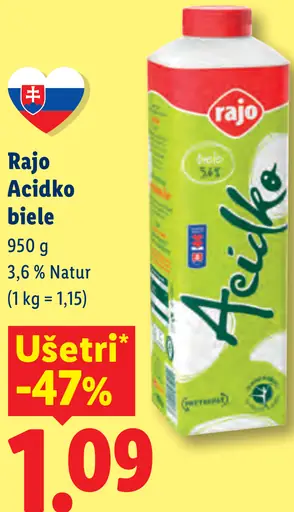 Rajo Ačidko biele