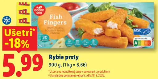Ocean Sea Rybí prsty v chrumkavom cestíčku