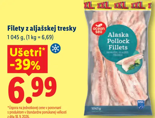 Ocean Sea Filety z aljašskej tresky obalované