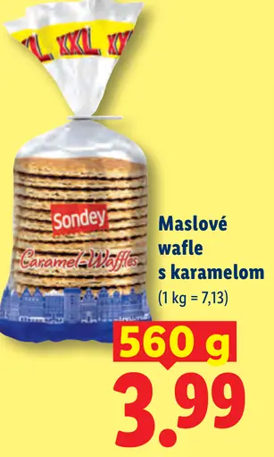 Sondey maslové wafle s karamelom