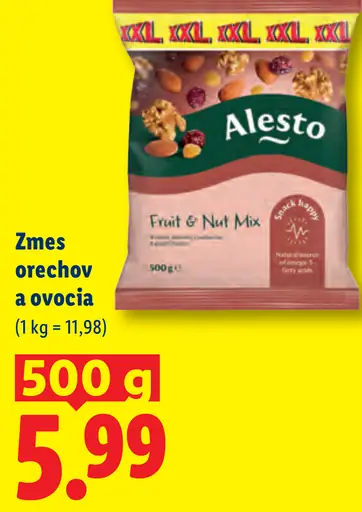 Alesto Fruit & Nut Mix Exotic zmes orechov a ovocia