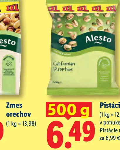 Alesto pistácie nesolené