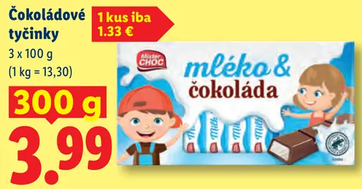 Mister Choc Čokoládové Lístky