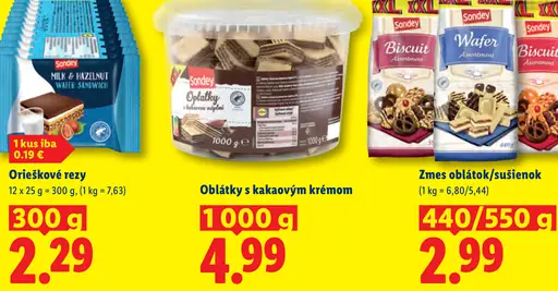 Sondey Oblátky s kakaovým krémom