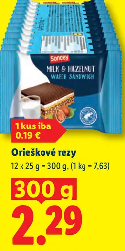 Sondey orechové rezy