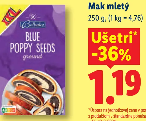 Belbake Mletý mak