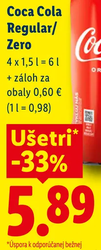 Coca-Cola Regular/Zero sýtený nápoj